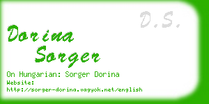 dorina sorger business card